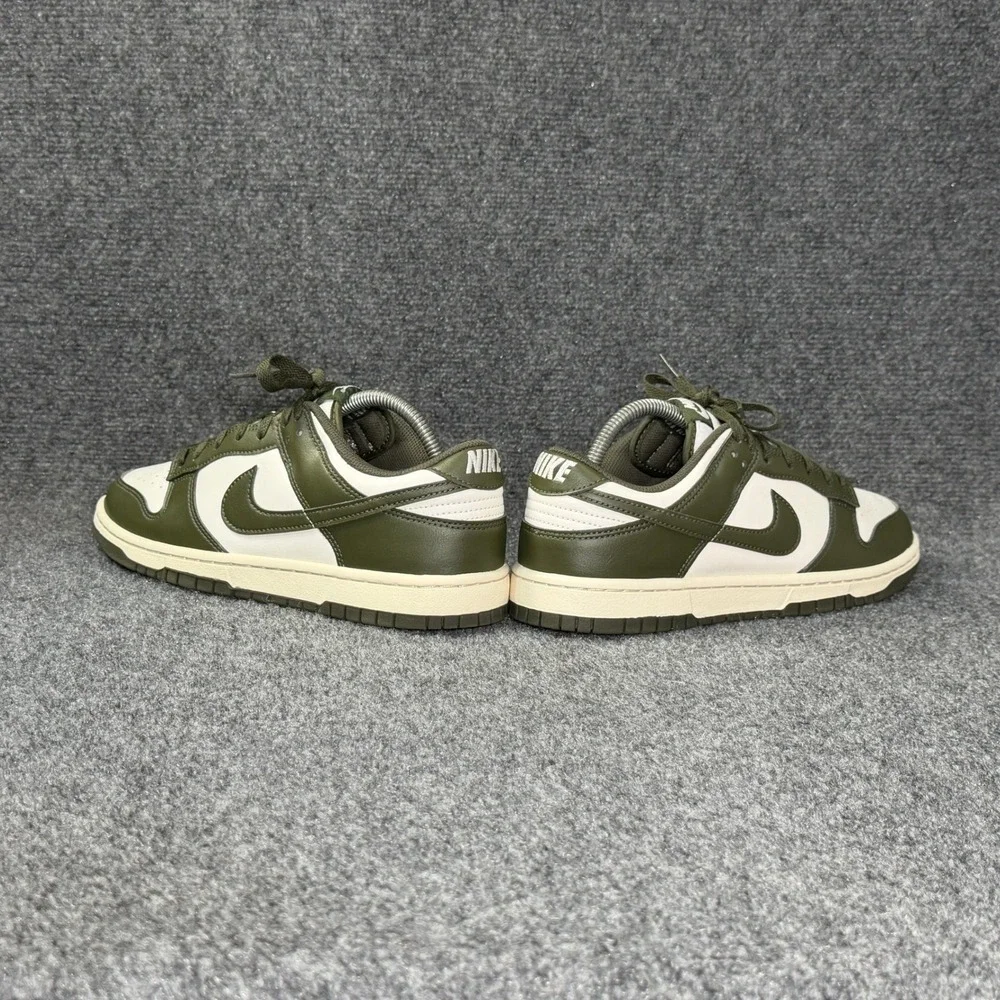Nike Dunk Low Shoes Men's 8.5 Pale Ivory Cargo Khaki Retro Athletic Sneakers